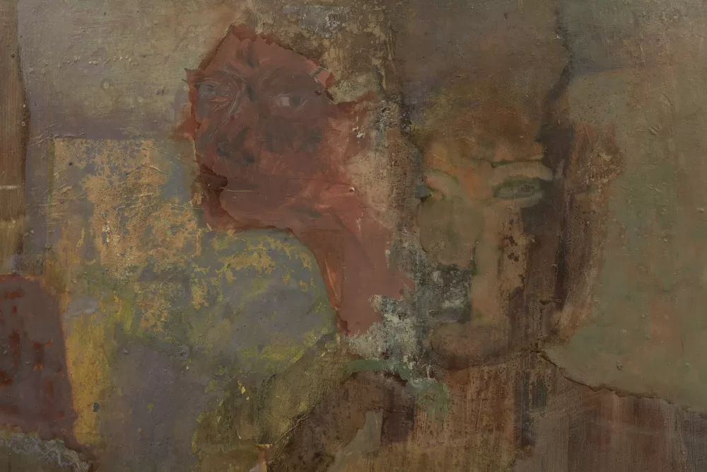 A photograph of a close-up section of one of Barbara Wesołowska's paintings