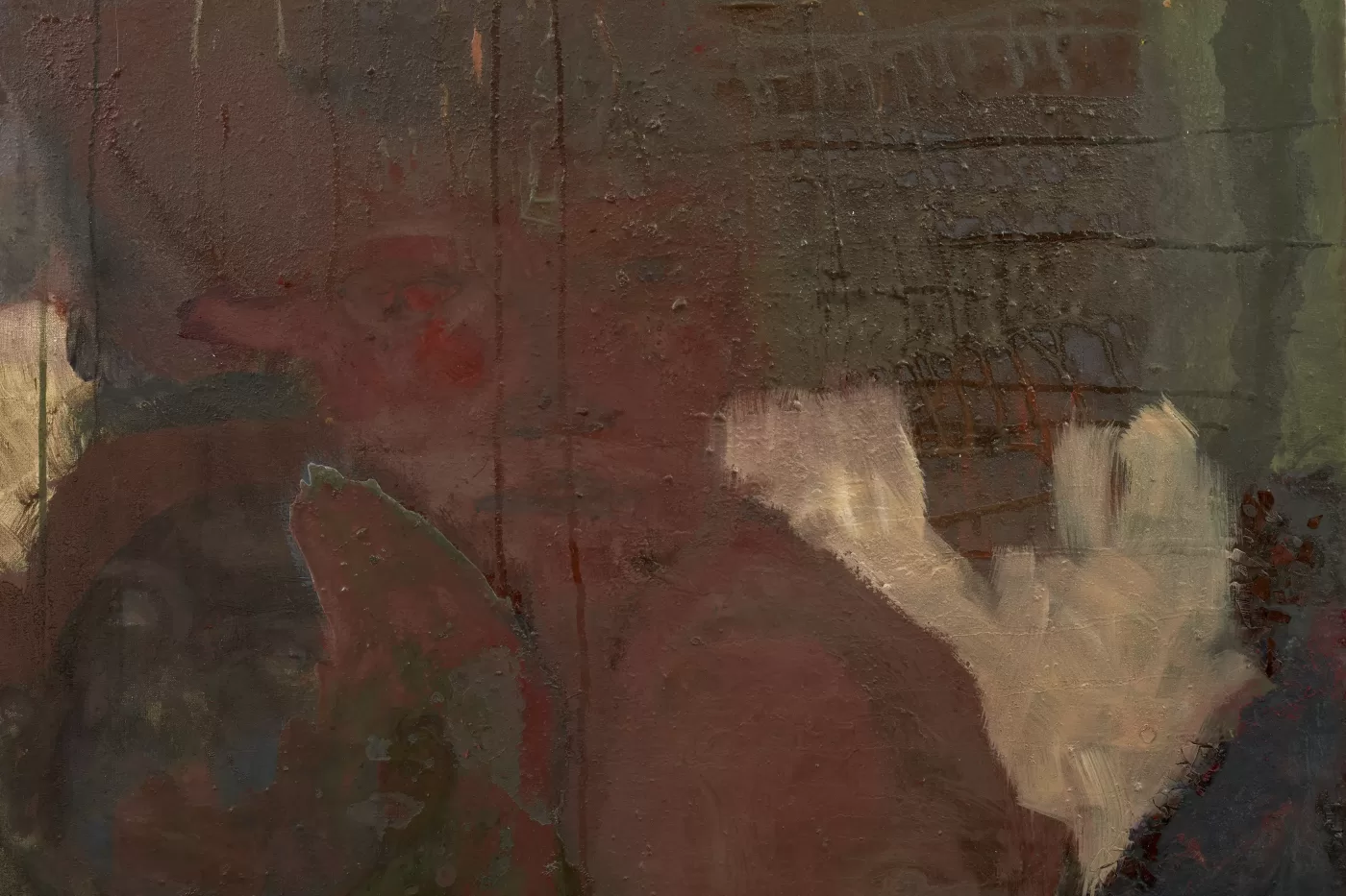 A photograph of a close-up section of one of Barbara Wesołowska's paintings