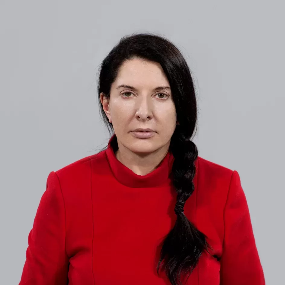 A photograph of Marina Abramović for 'The Artist is Present' performance, 2010