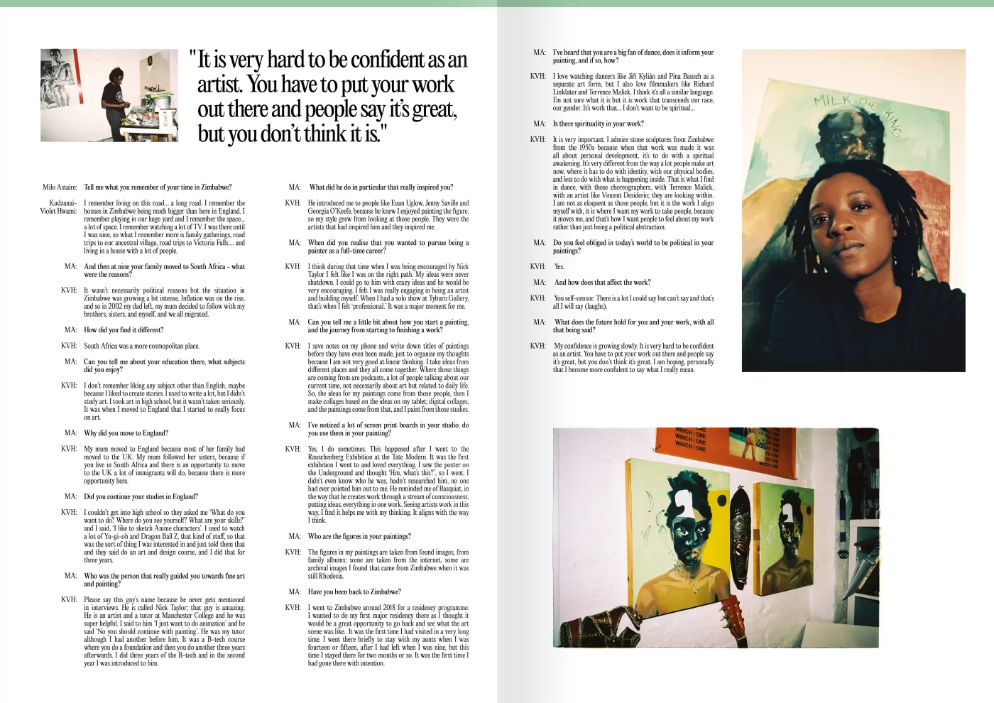 A scan of a double page spread taken from Plaster Magazine's third issue