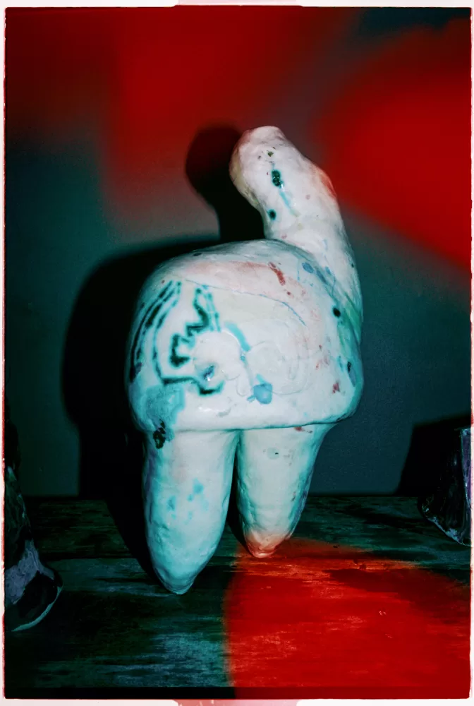 A photograph of one of Harley Weir's ceramic sculptures