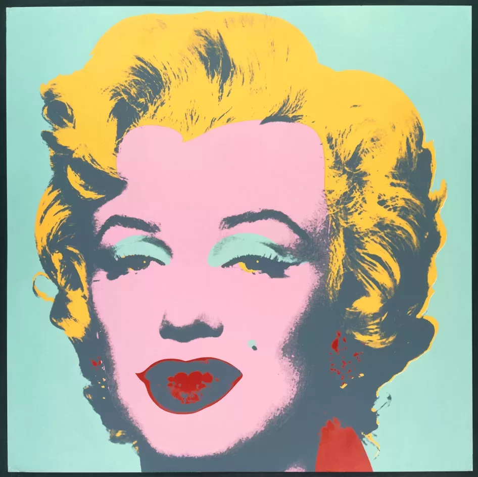 A screenprint of Marilyn Monroe by Andy Warhol