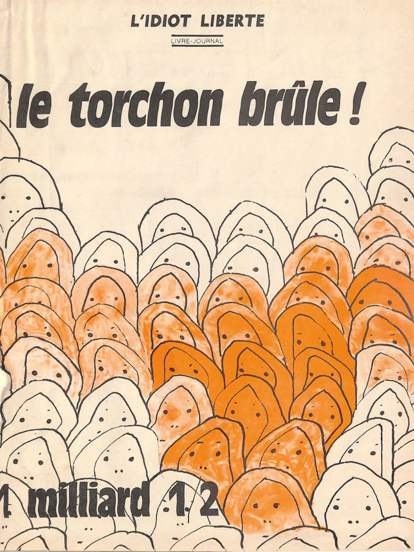 Cover of the first issue of 'Le Torchon Brûle' from December 1970, Ludwig Museum