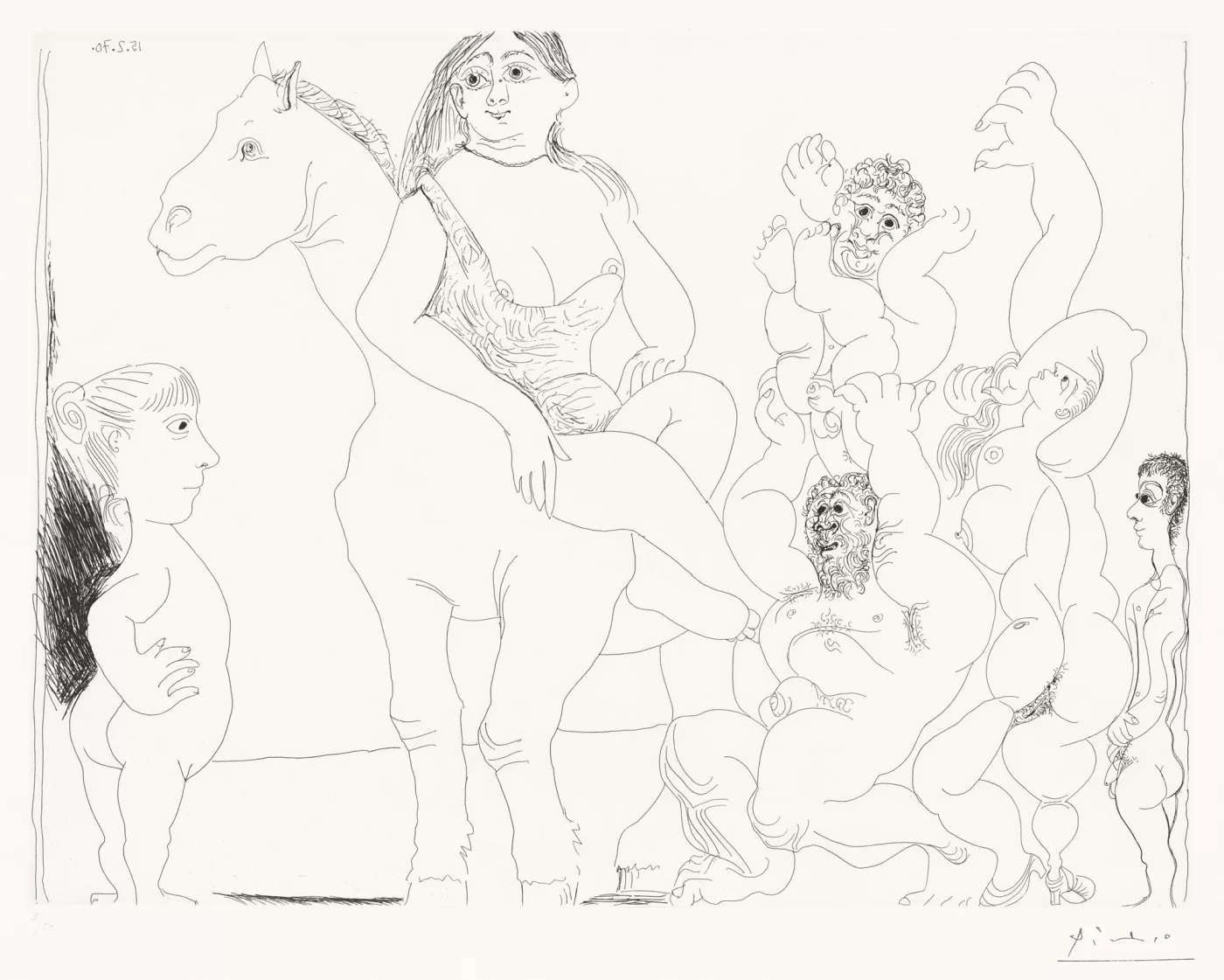 Pablo Picasso's 'Suite 156 (sheet 83)', Ludwig Museum