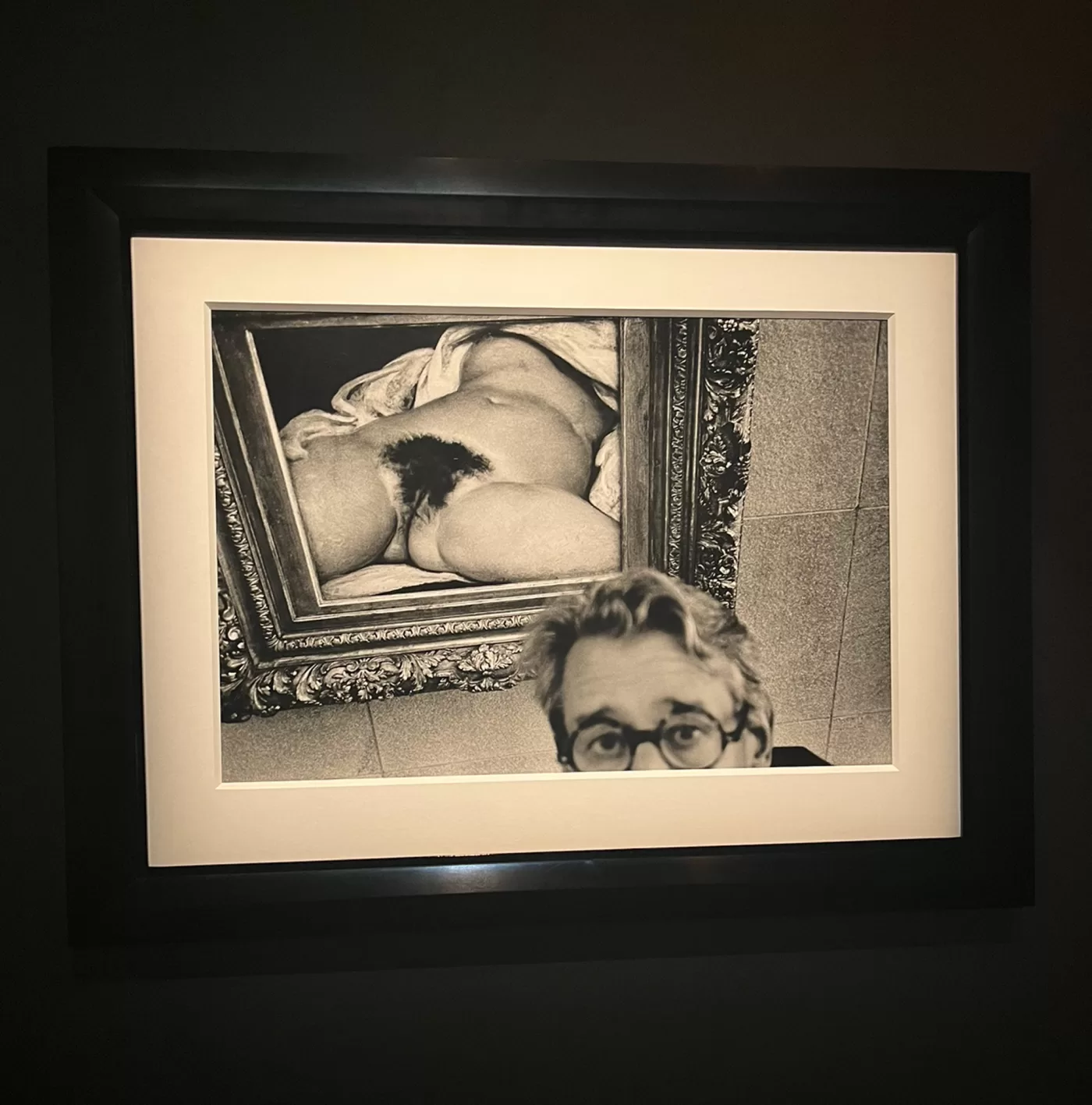 Helmut Newton’s self-portrait with Gustave Courbet, The origin of the world