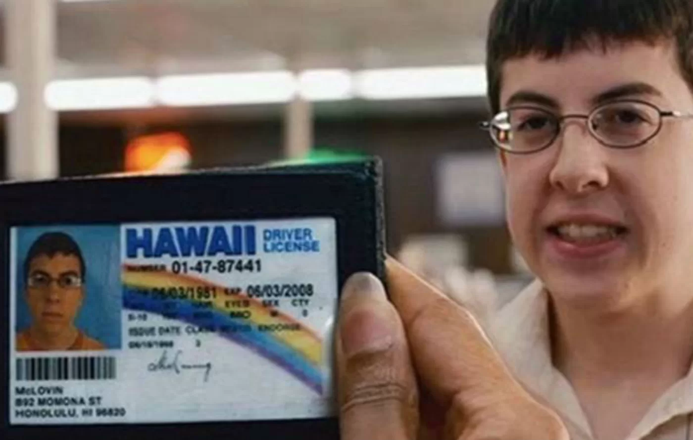 Picture of the McLovin meme from the Superbad movie, illustrating how one should crash an art world VIP party