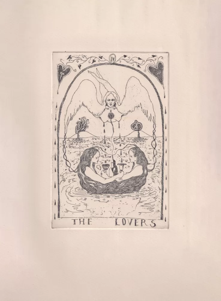 N.Shepherd, 'IV The Lovers' tarot card print