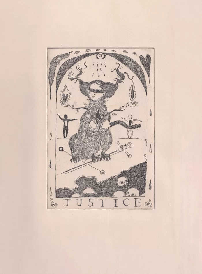 N.Shepherd, 'XI Justice' tarot card print