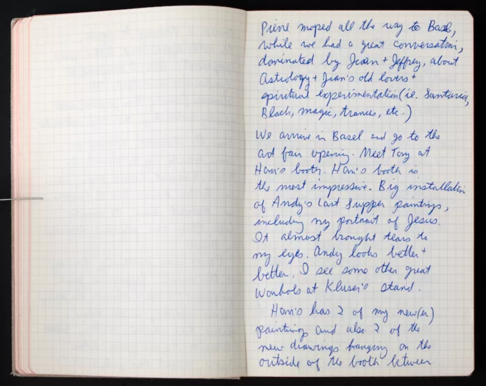 Detail from Keith Haring's diary June 16, 1987 © Keith Haring Foundation