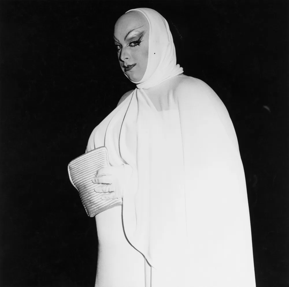 Peter Hujar, Divine at the Metropolitan Museum Russian Opening (III), 1976 © 2023 The Peter Hujar Archive, LLC, Artists Rights Society (ARS), New York, DACS, London