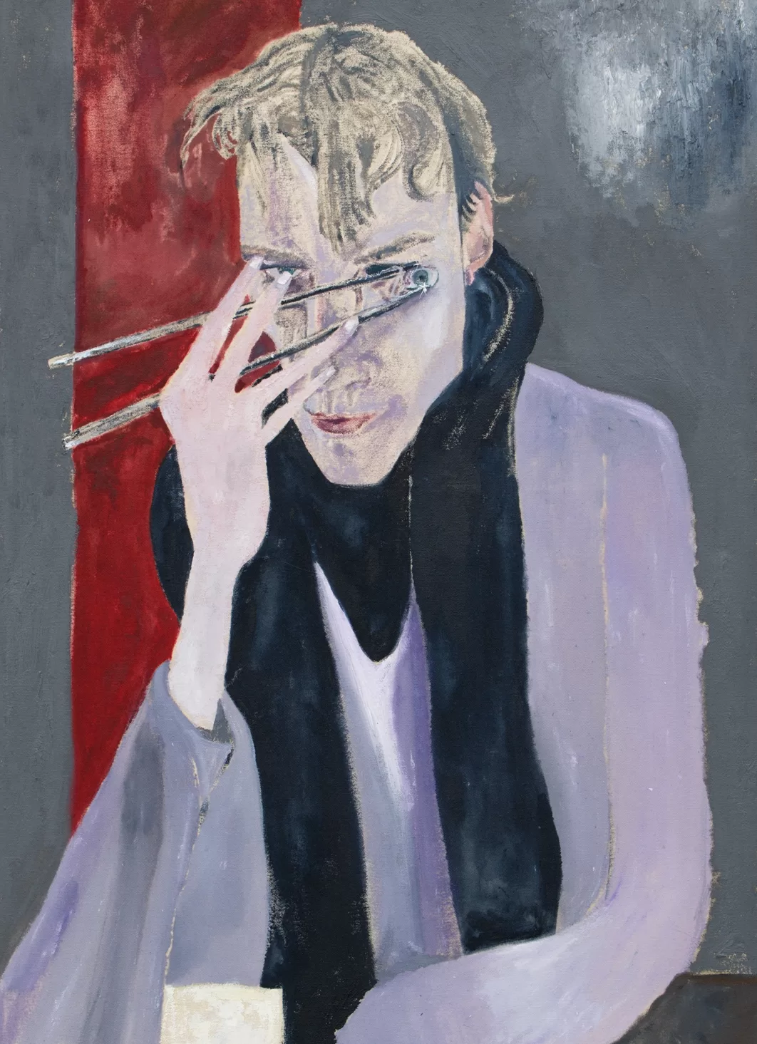 Portrait by Polish contemporary artist Konrad Zukowski