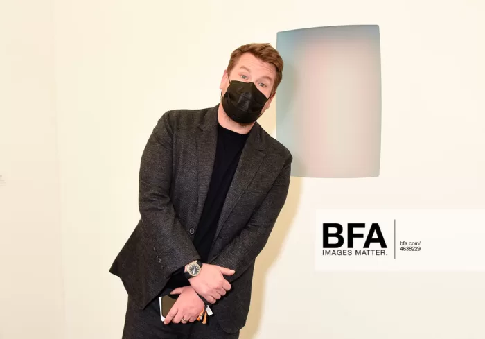 Paparazzi photograph of James Corden at Frieze Los Angeles 2022 VIP Breakfast