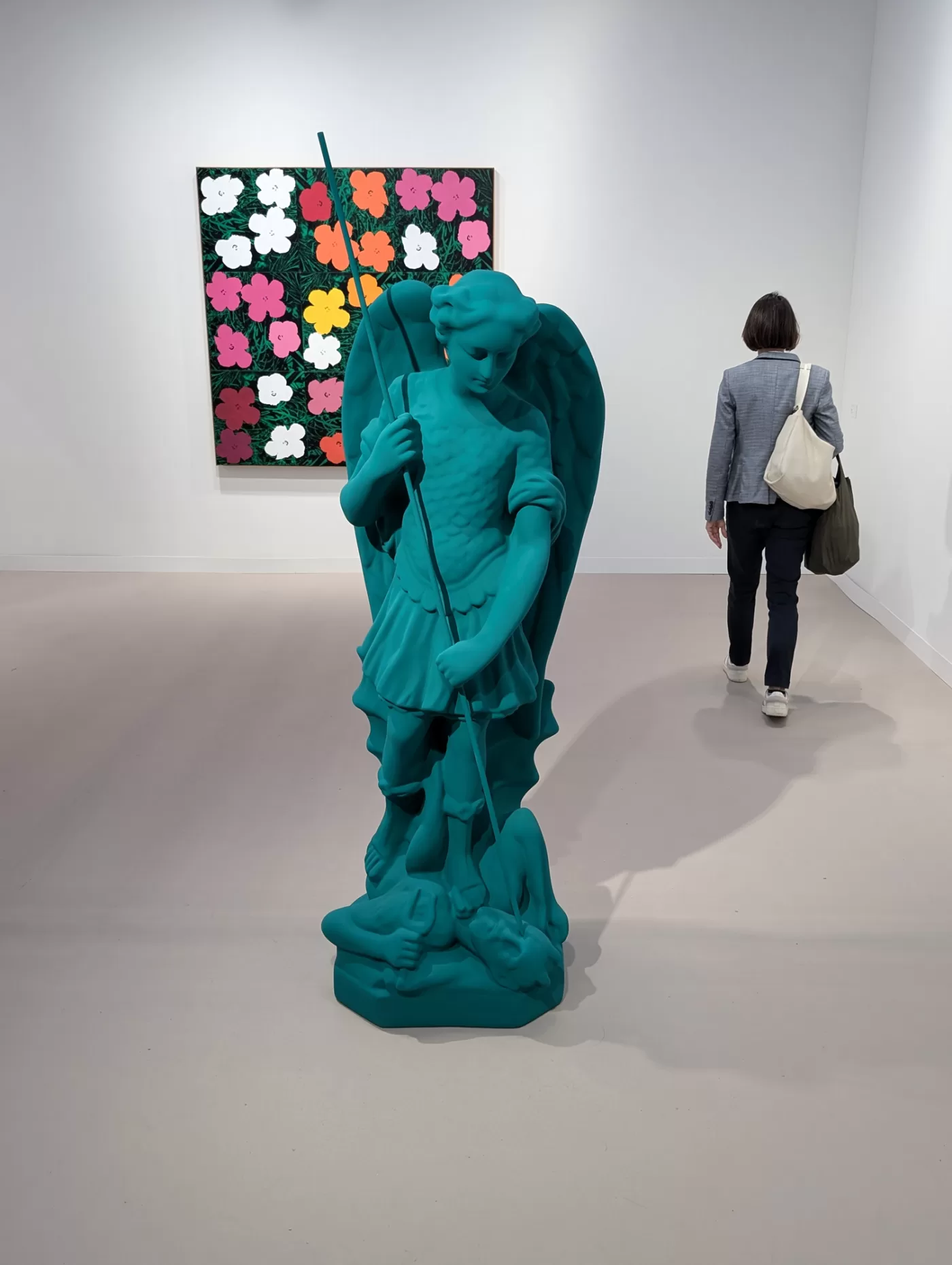 Katharina Fritsch St. Michael statue for Matthew Marks Gallery at Art Basel Paris