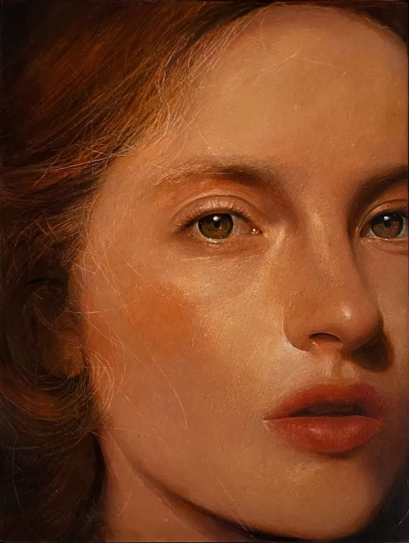 Ki Yoong's oil painting of a woman's face