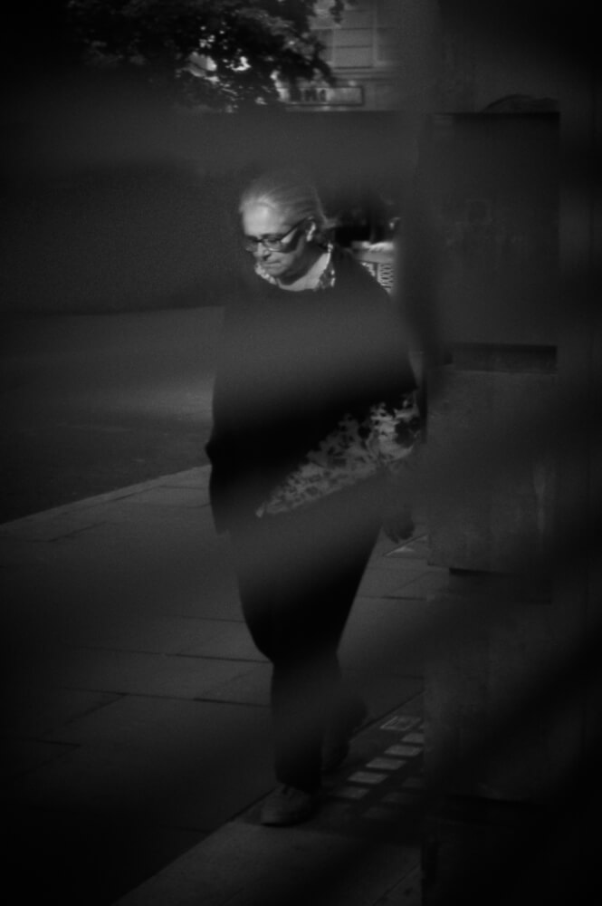 Tacita Dean photographed by Gabby Laurent outside her Frith Street Gallery exhibition in London