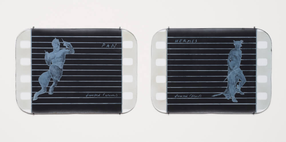 Dean's Locomotive Drawings: Pan and Hermes, on view at Frith Street Gallery, London