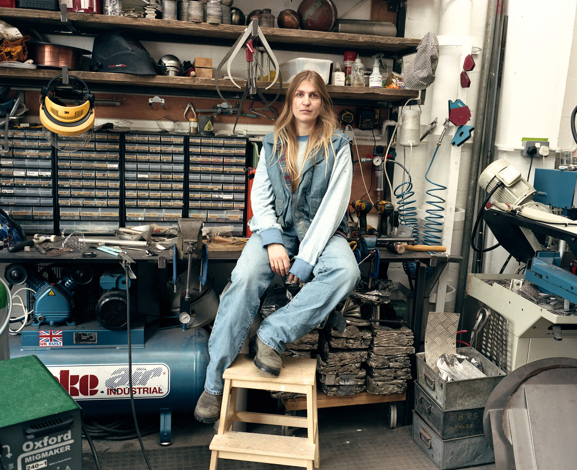 Kira Freije photographed by Robin Bernstein in her studio