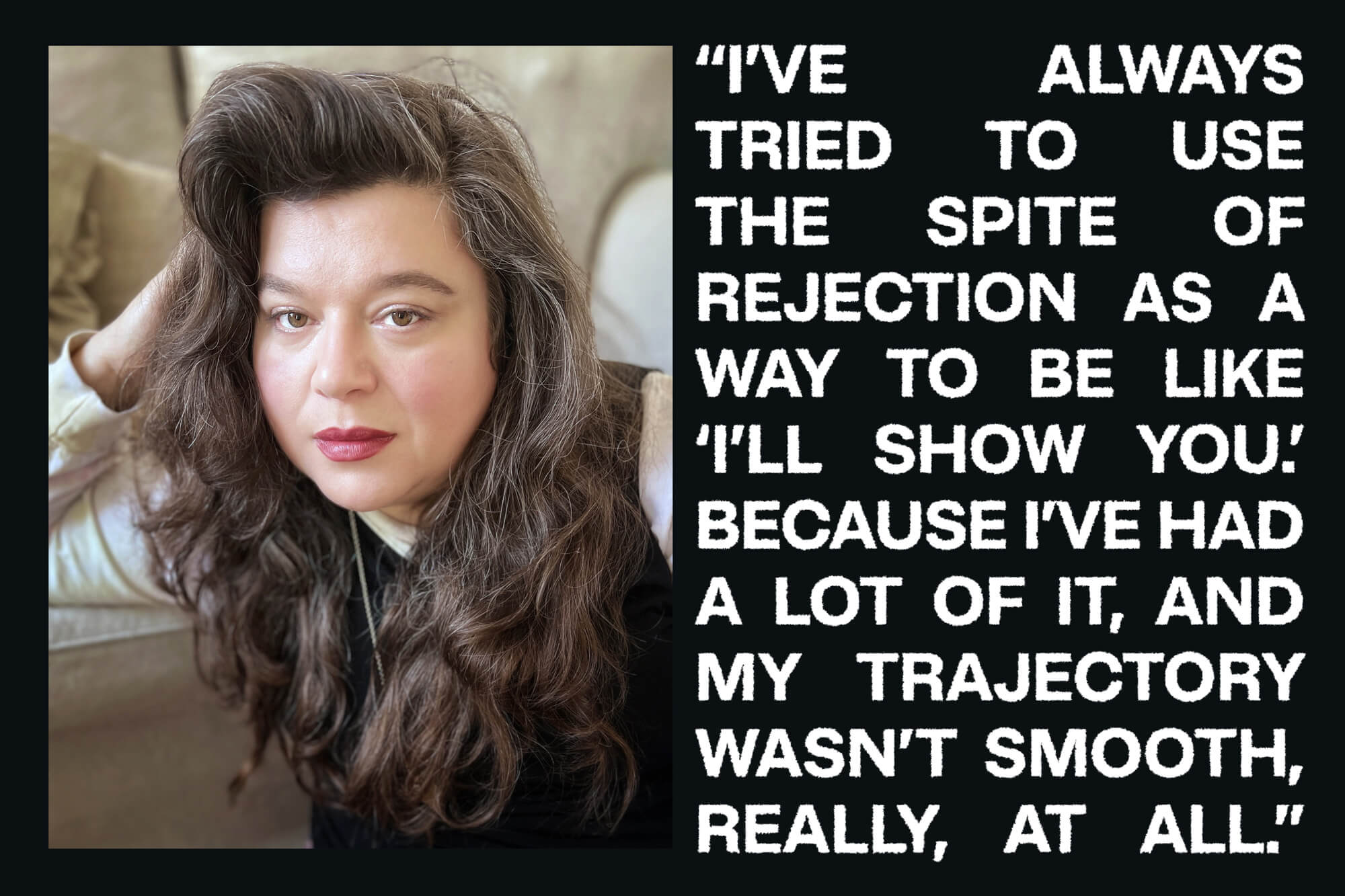 A black background with an image of the artist Tai Shani on the right and text on the left