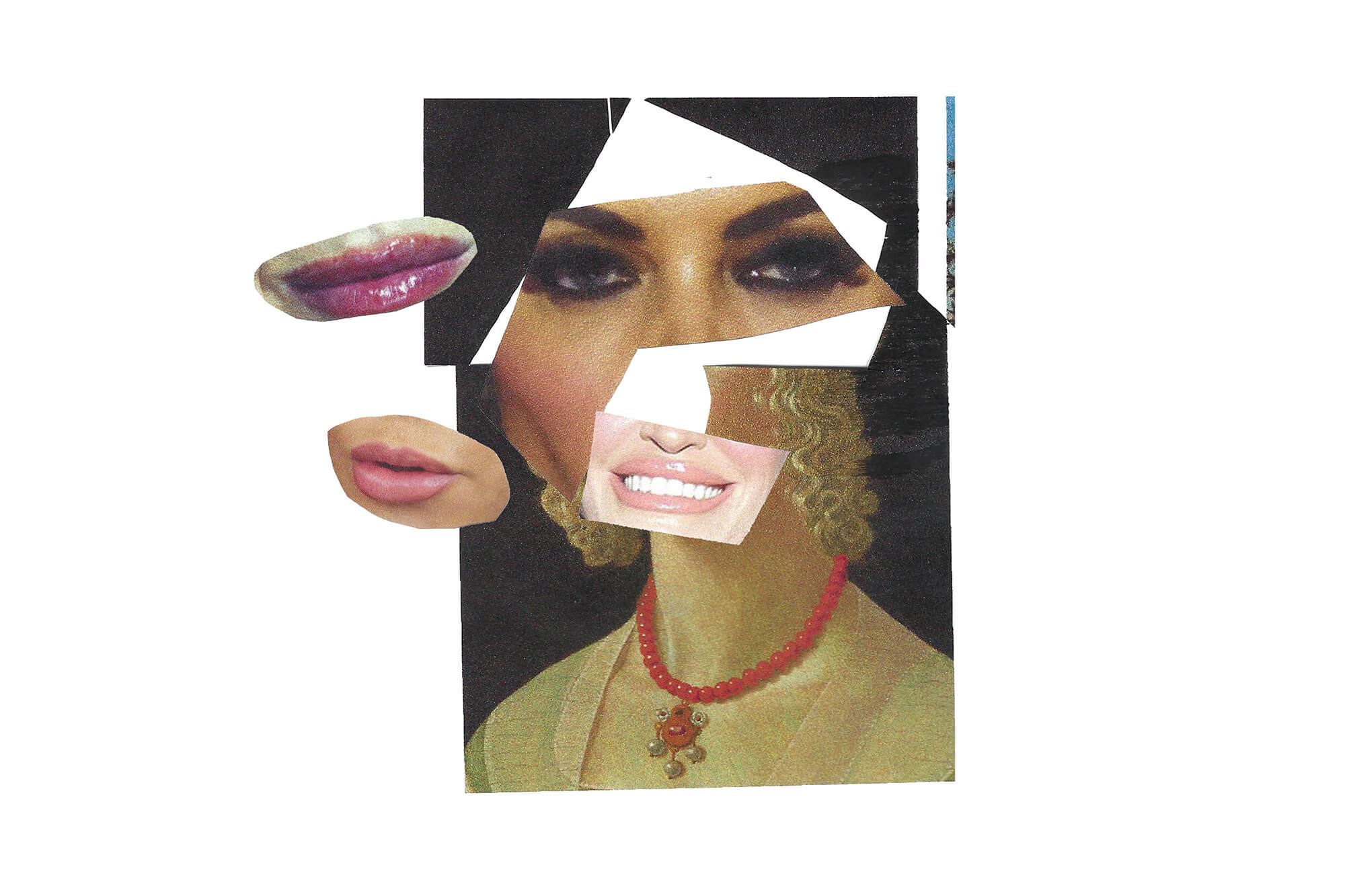 A collage of Mar-a-Lago Face, and how it compares to Renaissance beauty ideals, and what it tells us about wealth and power